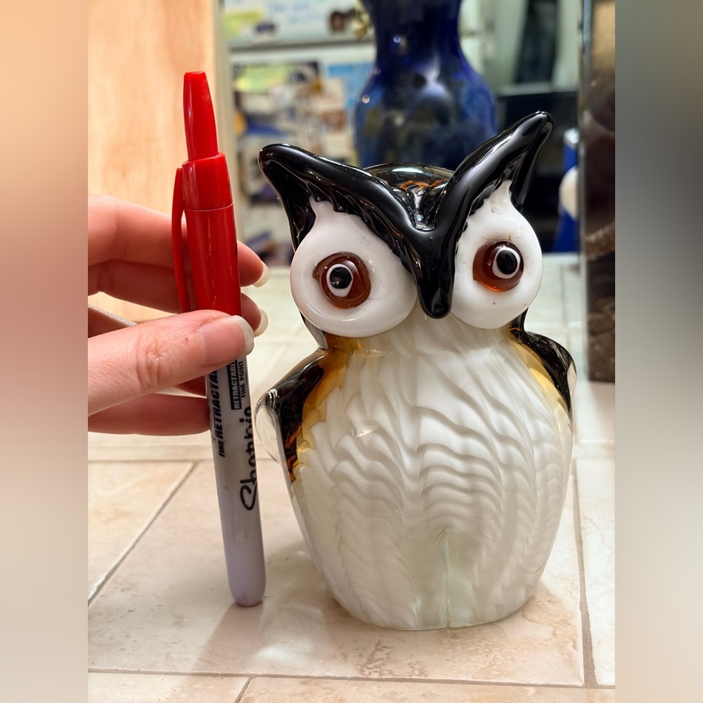 Glass Owl Figurine